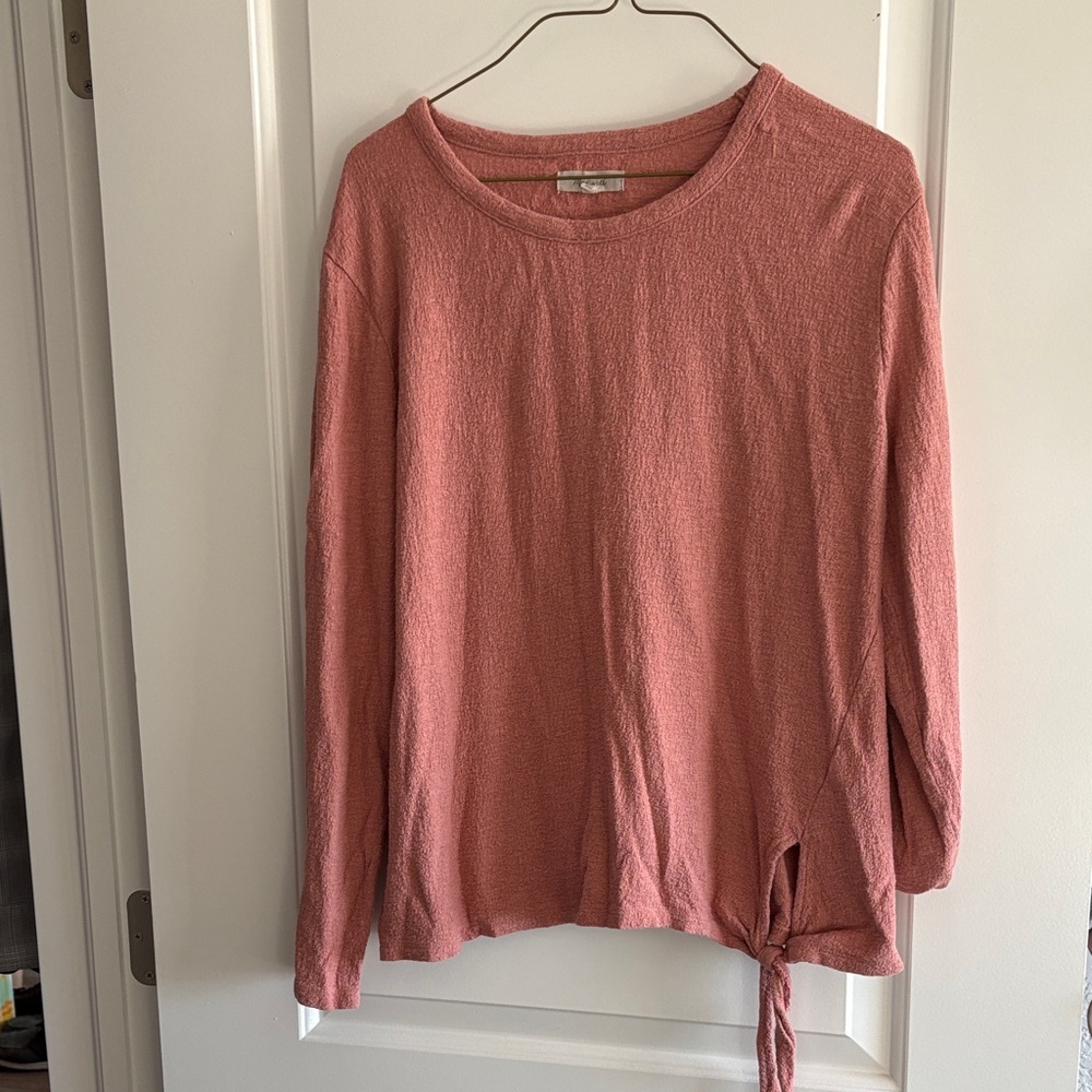 Madewell Dusty Rose Long Sleeve Top